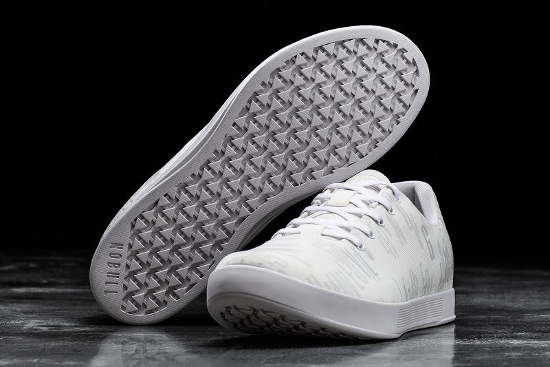 Nobull Davidsdottir Canvas Men's Trainers White | USA D1311F